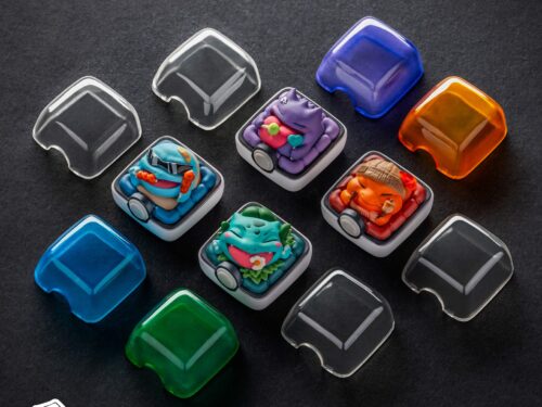 Pokemon Keycaps of Gengar, squirtle, Bulbasaur, and Charmander for your keyboard