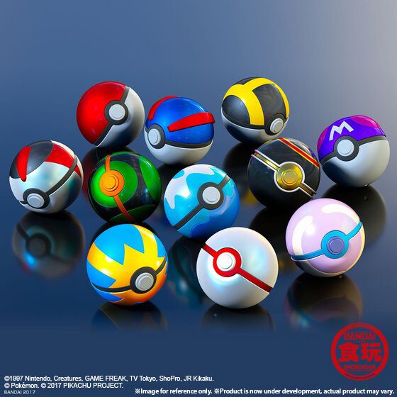 Standard PokéBalls Displayed on Shelves